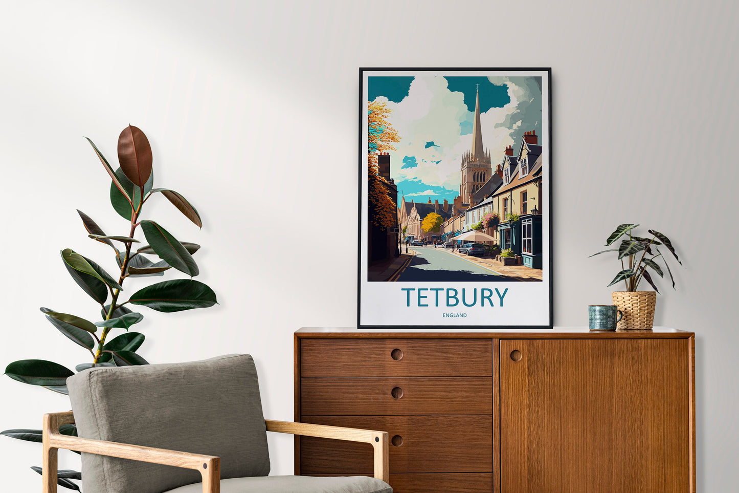 Tetbury Travel Print Wall Art Tetbury Wall Hanging Home Décor Tetbury Gift Art Lovers England Art Lover Gift Tetbury Travel Souvenir