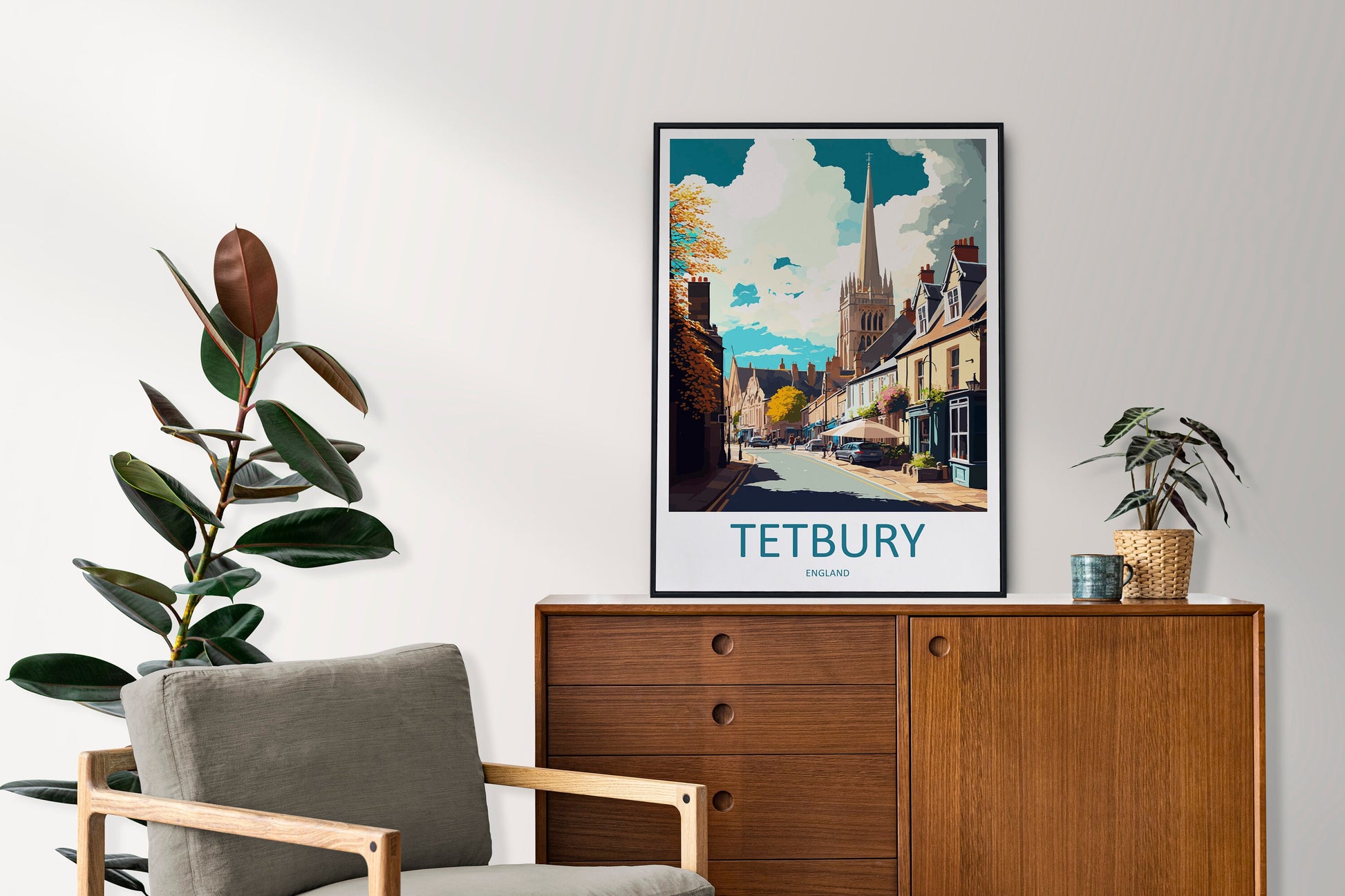 Tetbury Travel Print Wall Art Tetbury Wall Hanging Home Décor Tetbury Gift Art Lovers England Art Lover Gift Tetbury Travel Souvenir