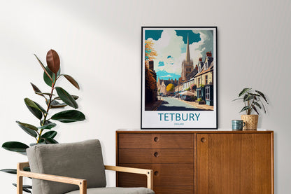 Tetbury Travel Print Wall Art Tetbury Wall Hanging Home Décor Tetbury Gift Art Lovers England Art Lover Gift Tetbury Travel Souvenir