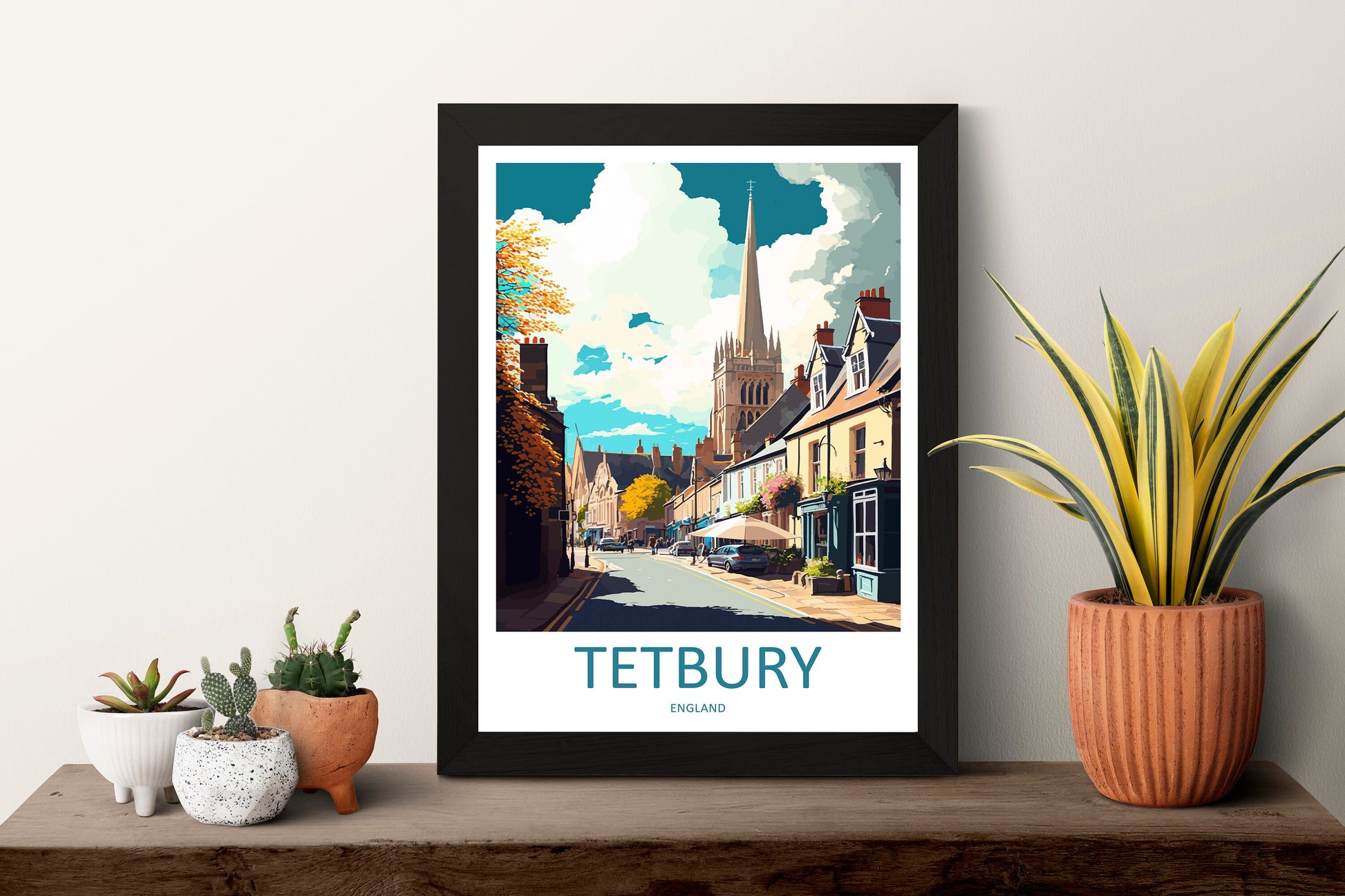 Tetbury Travel Print Wall Art Tetbury Wall Hanging Home Décor Tetbury Gift Art Lovers England Art Lover Gift Tetbury Travel Souvenir
