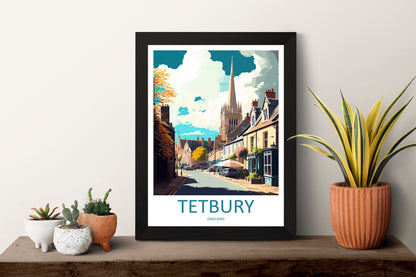 Tetbury Travel Print Wall Art Tetbury Wall Hanging Home Décor Tetbury Gift Art Lovers England Art Lover Gift Tetbury Travel Souvenir