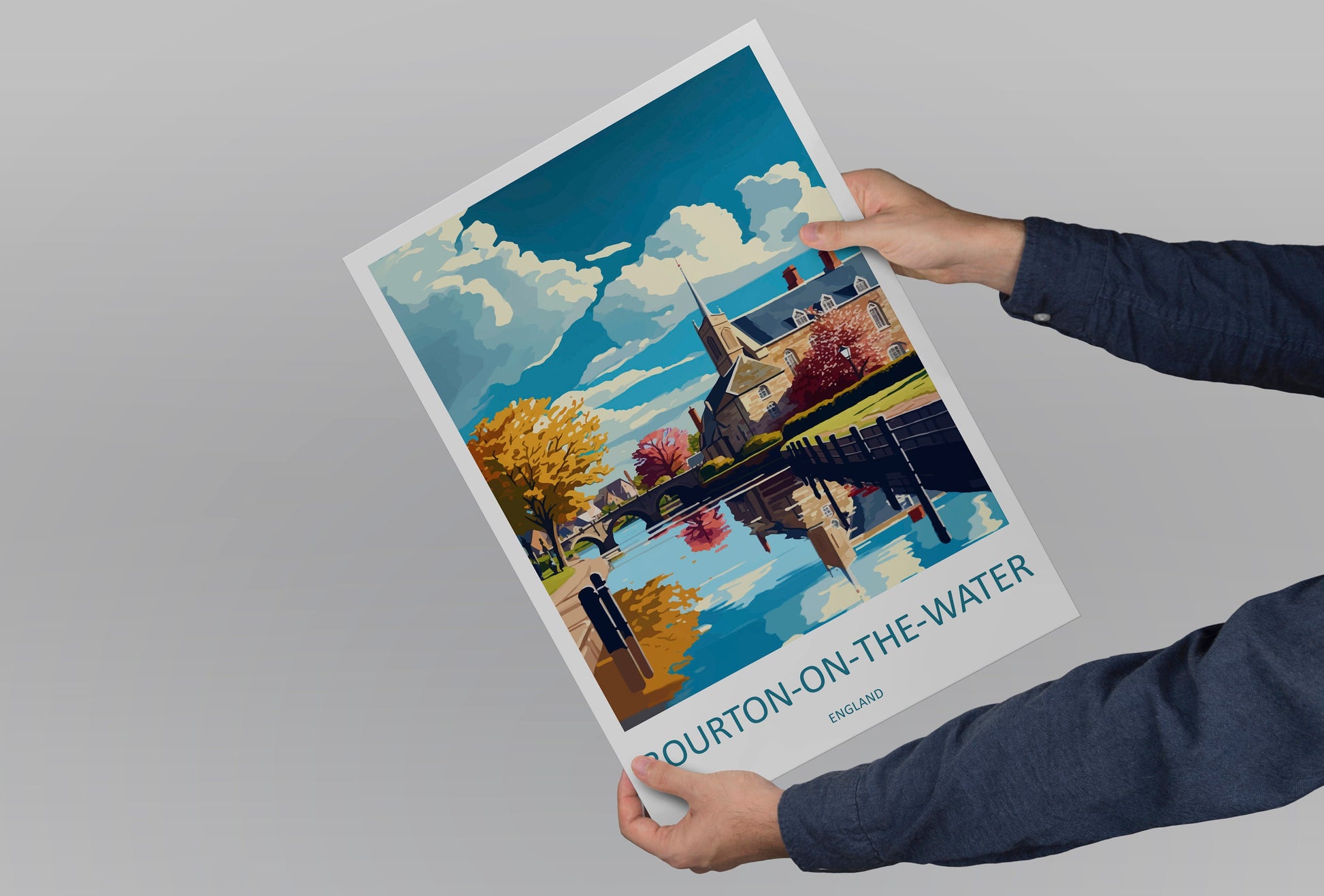 Bourton-on-the-water Travel Print Wall Art Bourton-on-the-water Wall Hanging Home Décor Bourton-on-the-water Gift Art Lovers England Art