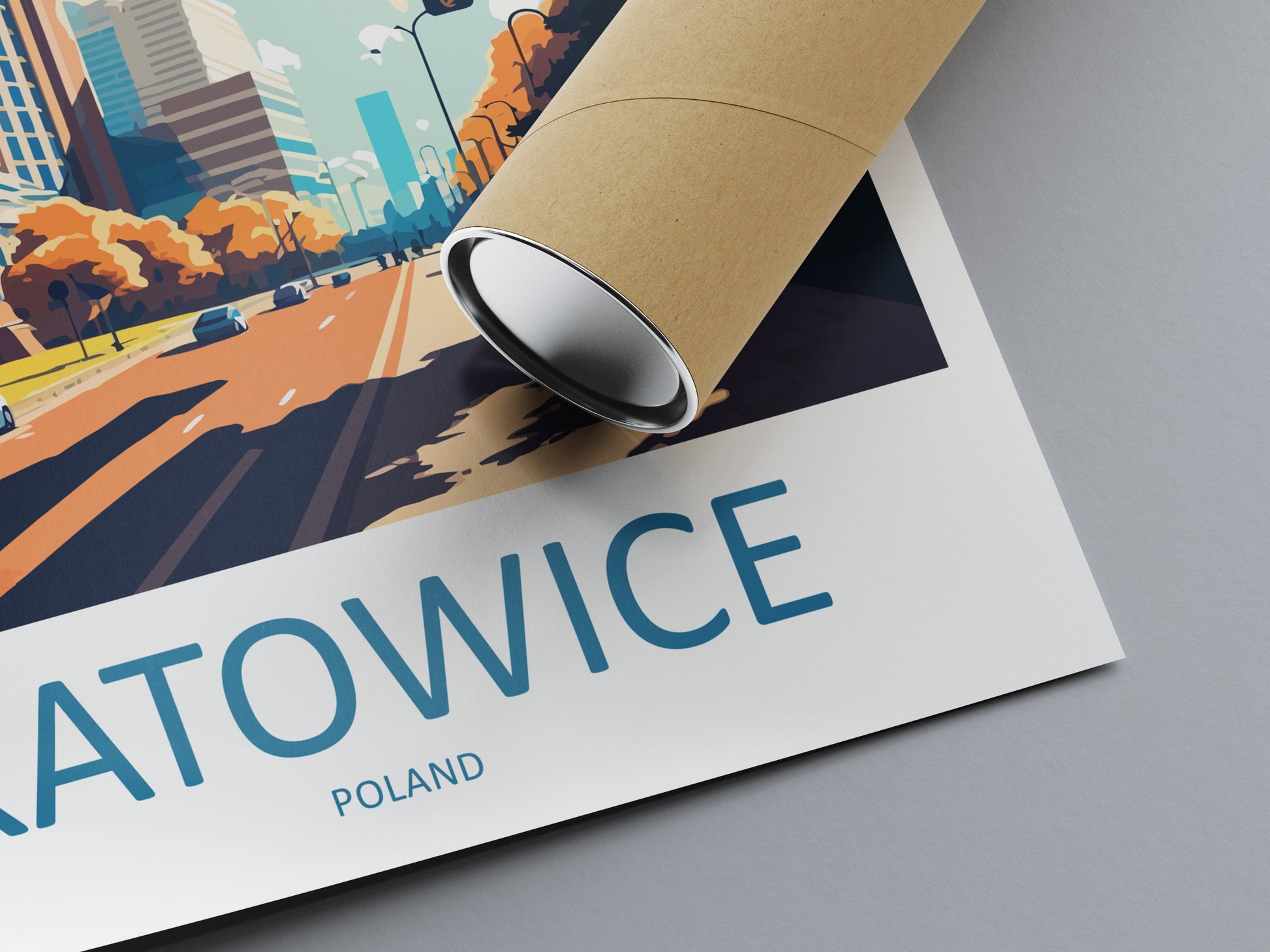 Katowice Travel Print Wall Art Katowice Wall Hanging Home Décor Katowice Gift Art Lovers Poland Art Lover Gift Katowice Travel Wall Art