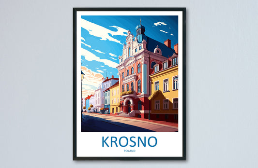 Krosno Travel Print Wall Art Krosno Wall Hanging Home Décor Krosno Gift Art Lovers Poland Art Lover Gift Krosno Travel Wall Art