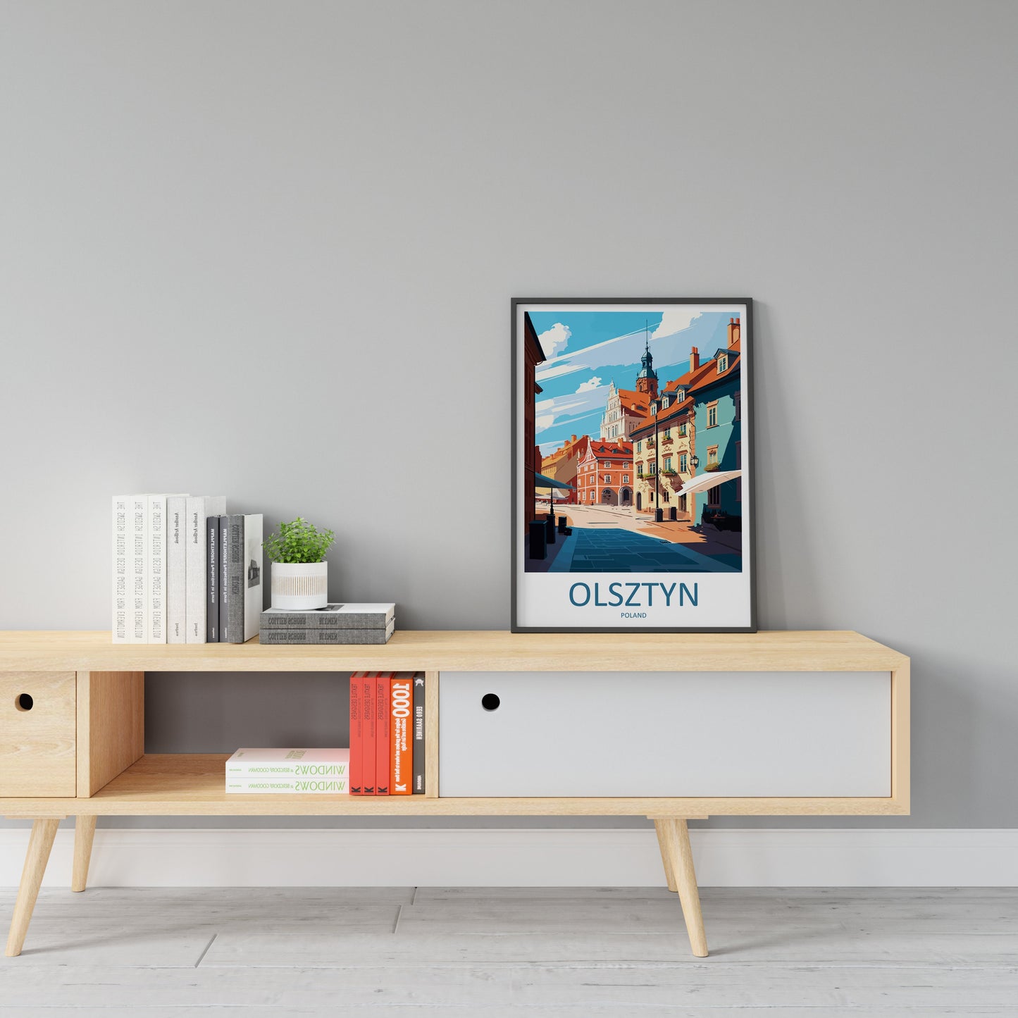 Olsztyn Travel Print Wall Art Olsztyn Wall Hanging Home Décor Olsztyn Gift Art Lovers Poland Art Lover Gift Olsztyn Travel Wall Art