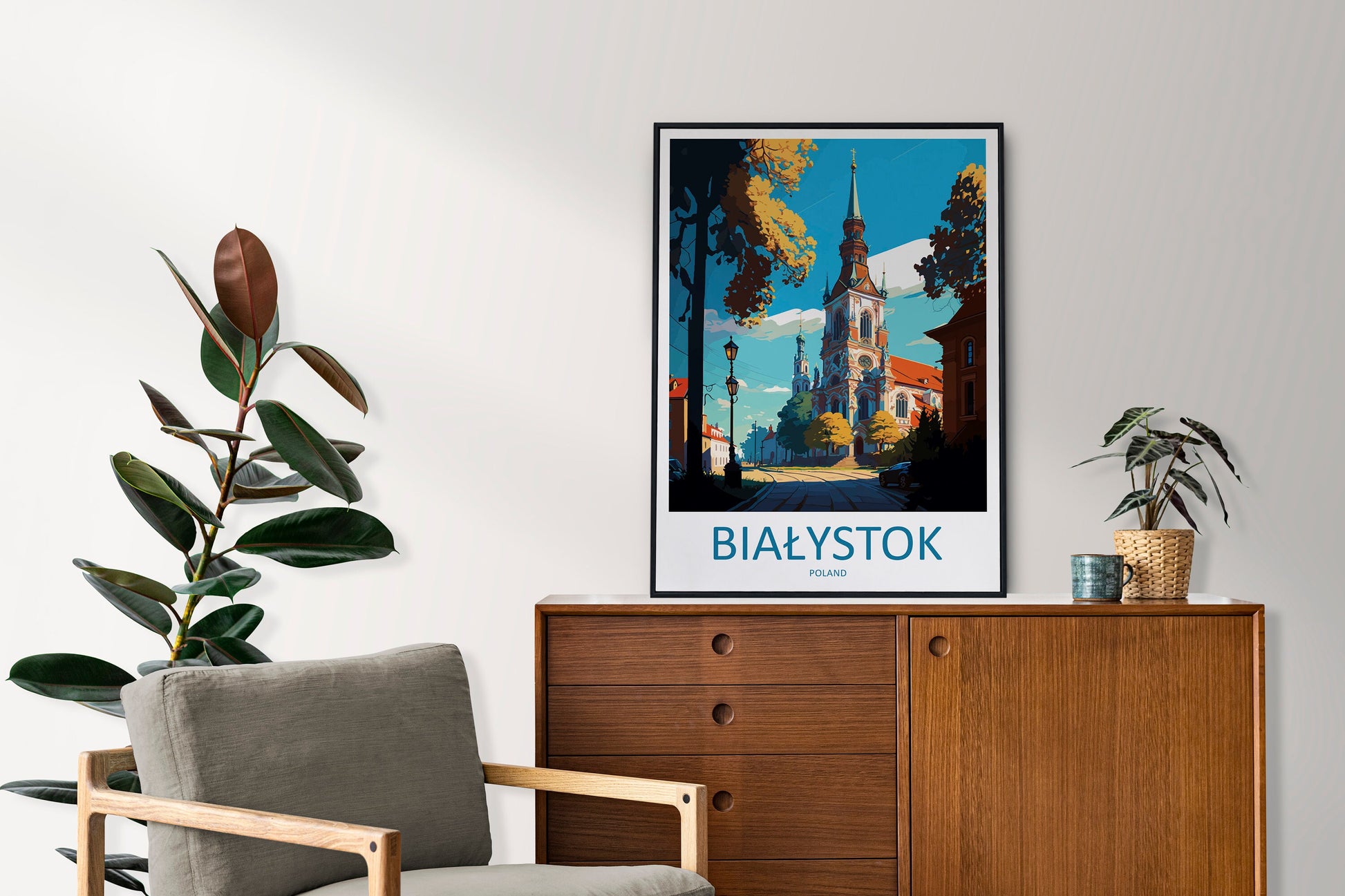 Białystok Travel Print Wall Art Białystok Wall Hanging Home Décor Białystok Gift Art Lovers Poland Art Lover Gift Białystok Travel Wall Art