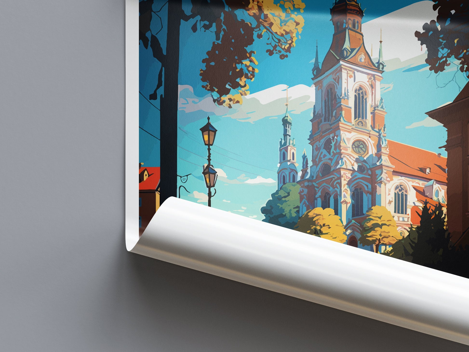 Białystok Travel Print Wall Art Białystok Wall Hanging Home Décor Białystok Gift Art Lovers Poland Art Lover Gift Białystok Travel Wall Art