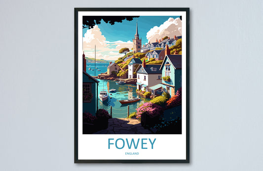 Fowey Travel Print Wall Art Fowey Wall Hanging Home Décor Fowey Gift Art Lovers England Art Lover Gift Fowey Travel Décor Fowey Poster