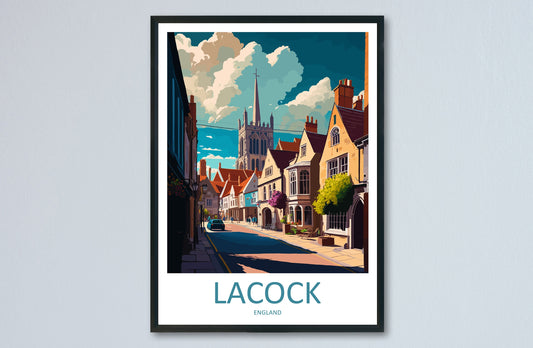 Lacock Travel Print Wall Art Lacock Wall Hanging Home Décor Lacock Gift Art Lovers England Art Lover Gift Lacock Travel Décor Lacock Poster