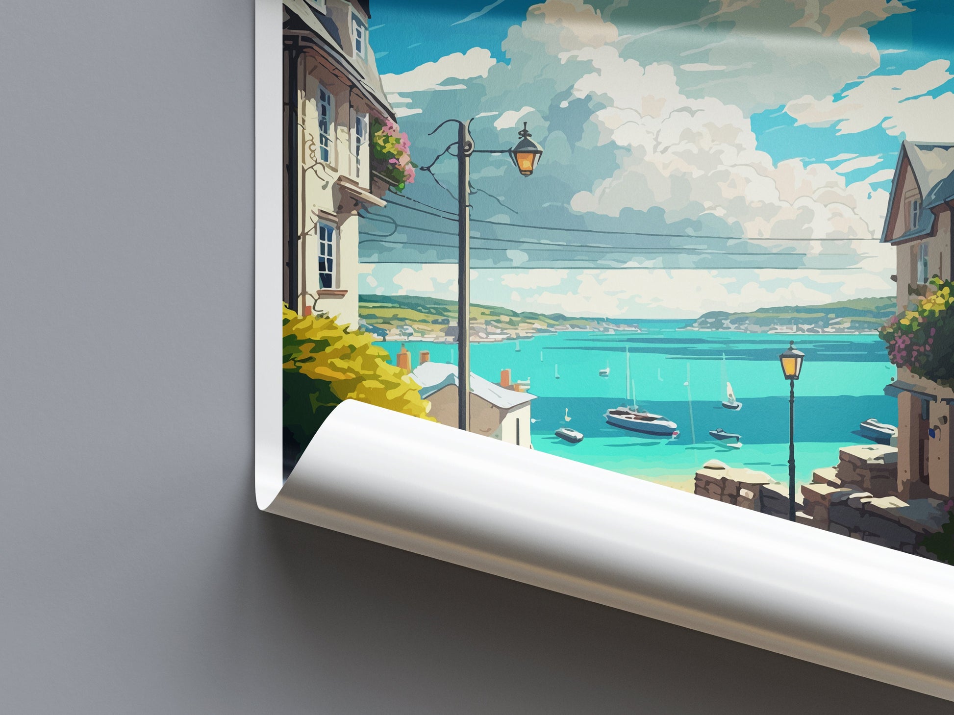 St Mawes Travel Print Wall Art St Mawes Wall Hanging Home Décor St Mawes Gift Art Lovers England Art Lover Gift St Mawes Travel Décor