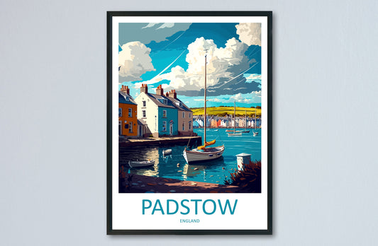 Padstow Travel Print Wall Art Padstow Wall Hanging Home Décor Padstow Gift Art Lovers England Art Lover Gift Padstow Harbour Wall Art