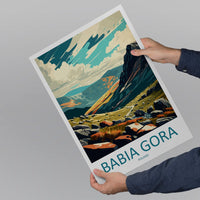 Babia Gora Travel Print Wall Art Babia Gora Wall Hanging Home Décor Babia Gora Gift Art Lovers Poland Art Lover Gift Babia Gora Travel Art