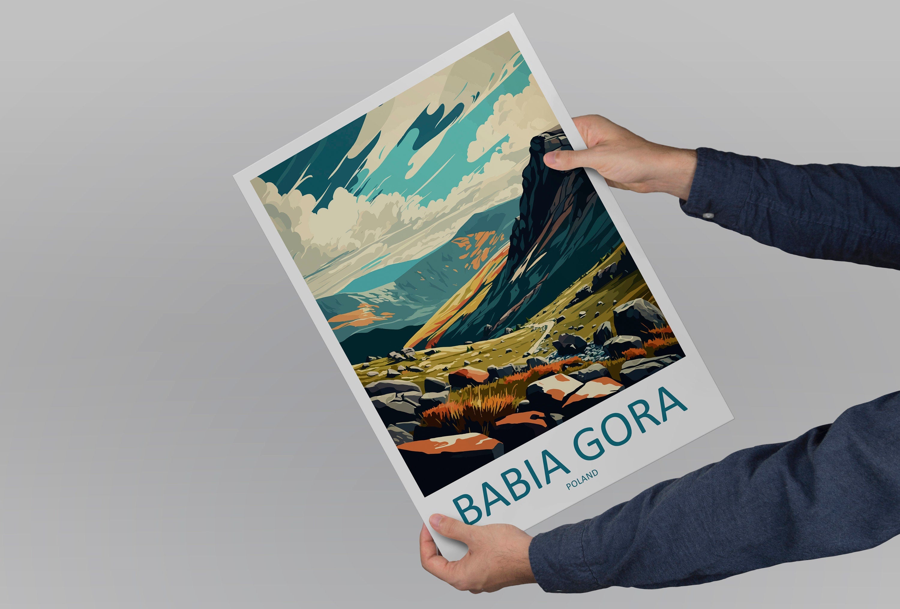 Babia Gora Travel Print Wall Art Babia Gora Wall Hanging Home Décor Babia Gora Gift Art Lovers Poland Art Lover Gift Babia Gora Travel Art