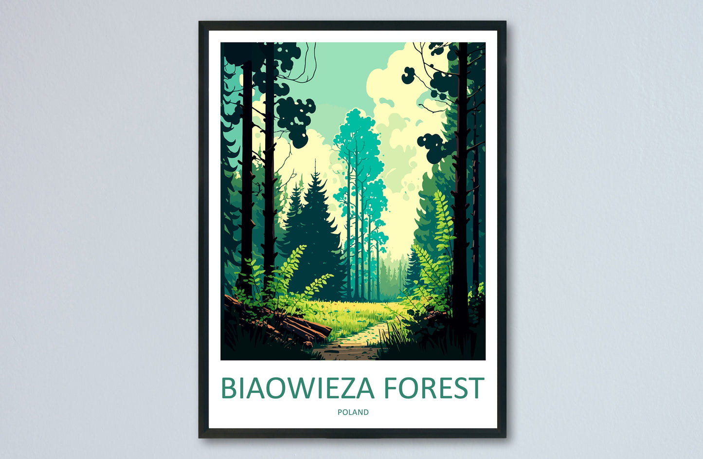 Białowieża Forest Travel Print Wall Art Białowieża Forest Wall Hanging Home Décor Białowieża Forest Gift Art Lovers Poland Art Lover Gift