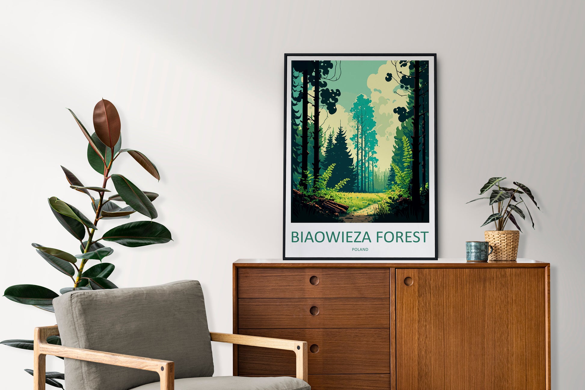 Białowieża Forest Travel Print Wall Art Białowieża Forest Wall Hanging Home Décor Białowieża Forest Gift Art Lovers Poland Art Lover Gift