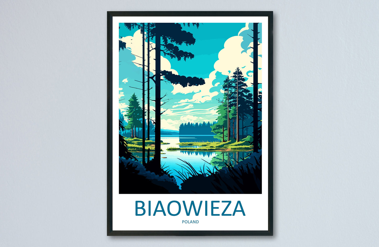 Białowieża Travel Print Wall Art Białowieża Wall Hanging Home Décor Białowieża Gift Art Lovers Poland Art Lover Gift Białowieża Travel Art