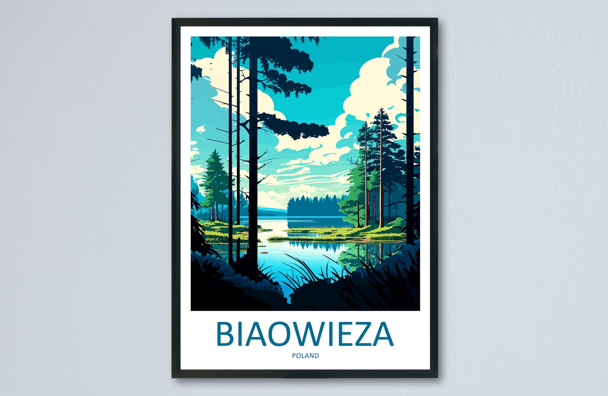 Białowieża Travel Print Wall Art Białowieża Wall Hanging Home Décor Białowieża Gift Art Lovers Poland Art Lover Gift Białowieża Travel Art