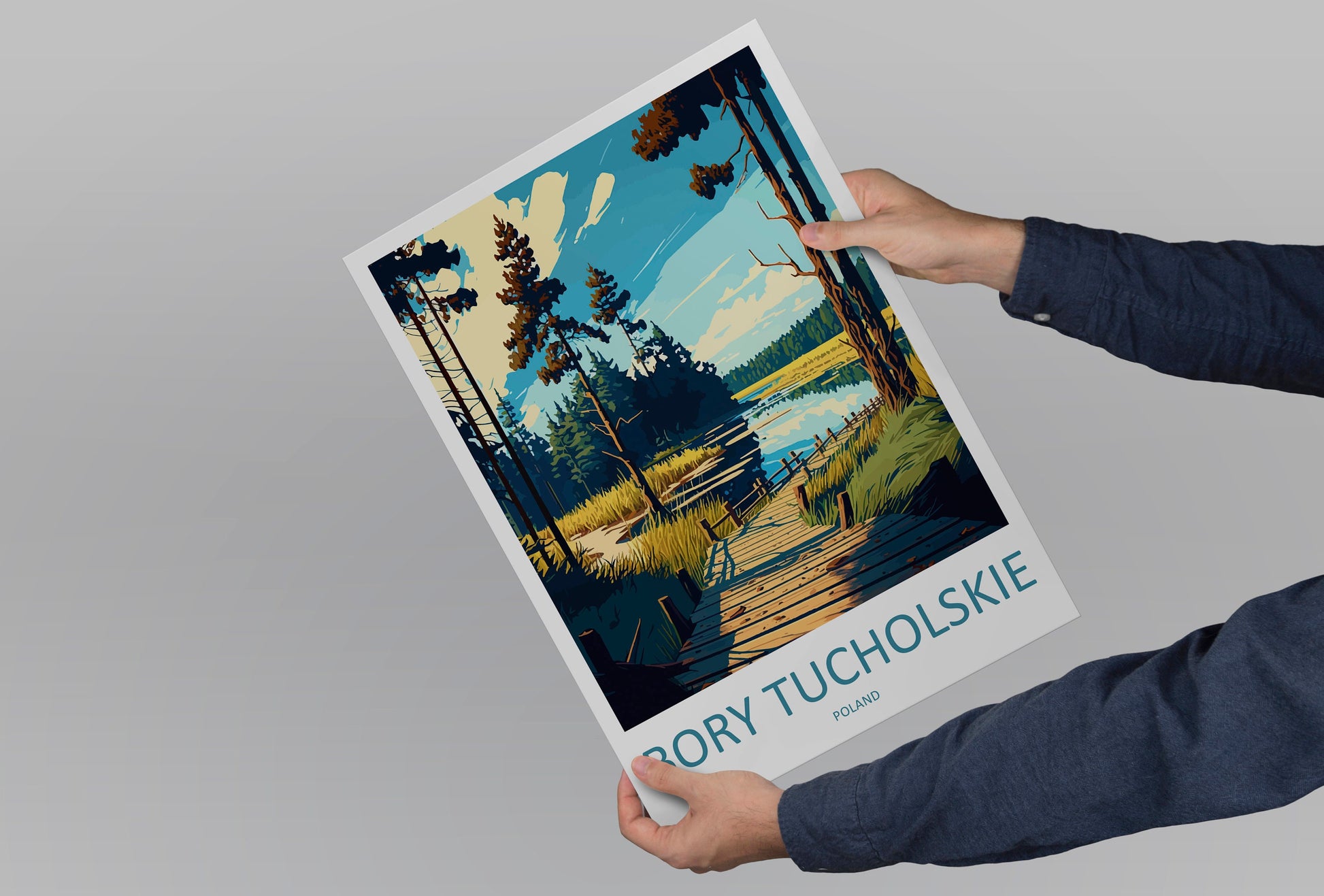 Bory Tucholskie Travel Print Wall Art Bory Tucholskie Wall Hanging Home Décor Bory Tucholskie Gift Art Lovers Poland Art Lover Gift