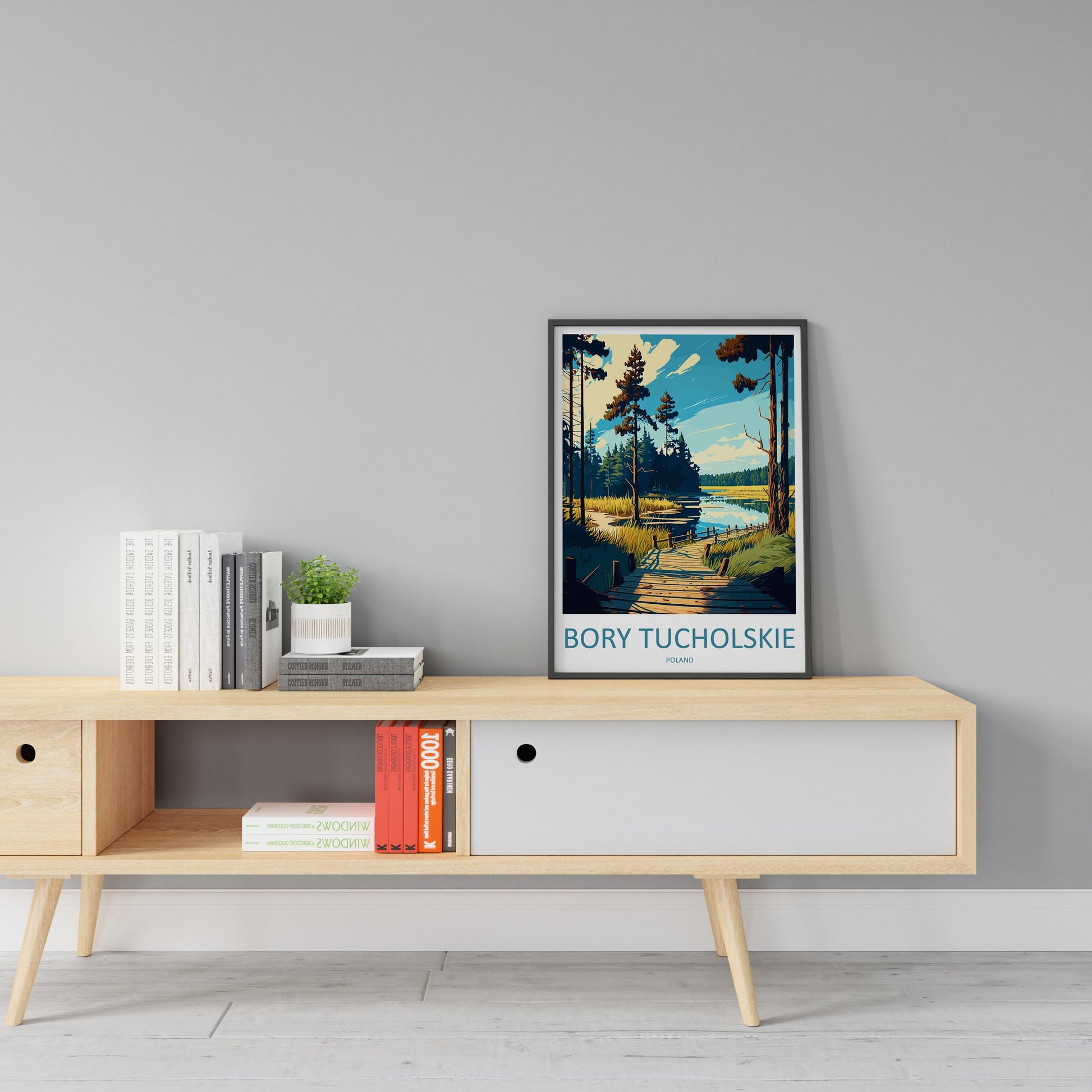 Bory Tucholskie Travel Print Wall Art Bory Tucholskie Wall Hanging Home Décor Bory Tucholskie Gift Art Lovers Poland Art Lover Gift