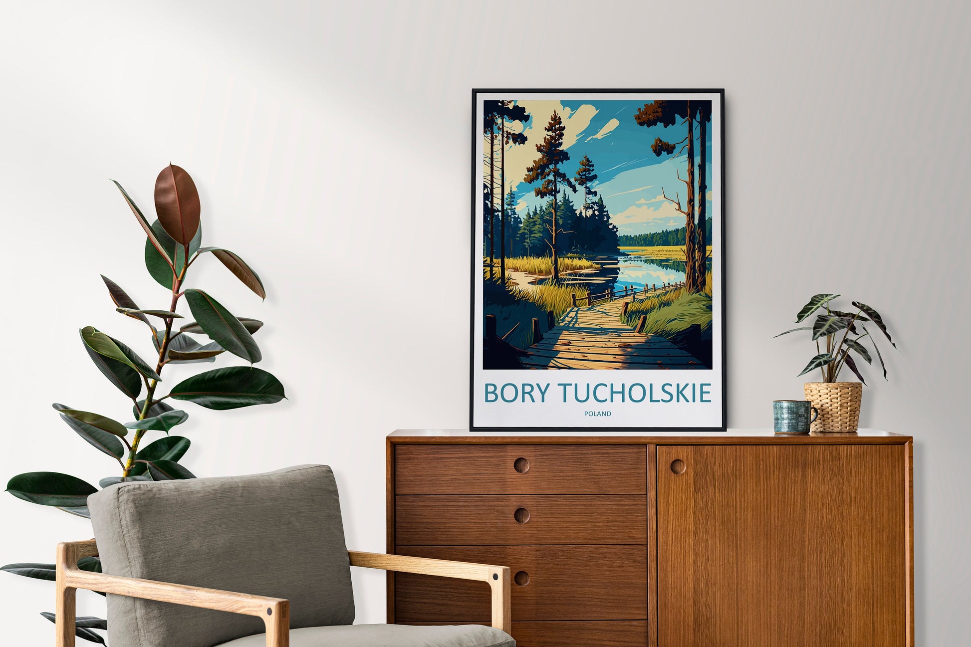 Bory Tucholskie Travel Print Wall Art Bory Tucholskie Wall Hanging Home Décor Bory Tucholskie Gift Art Lovers Poland Art Lover Gift