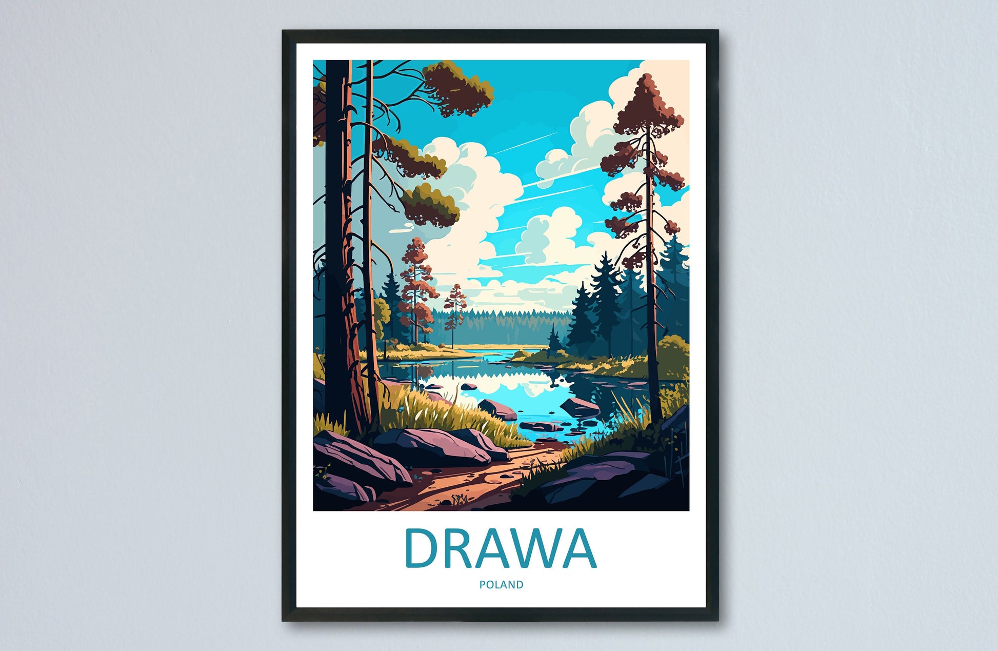 Drawa Travel Print Wall Art Drawa Wall Hanging Home Décor Drawa Gift Art Lovers Poland Art Lover Gift Drawa Travel Wall Art