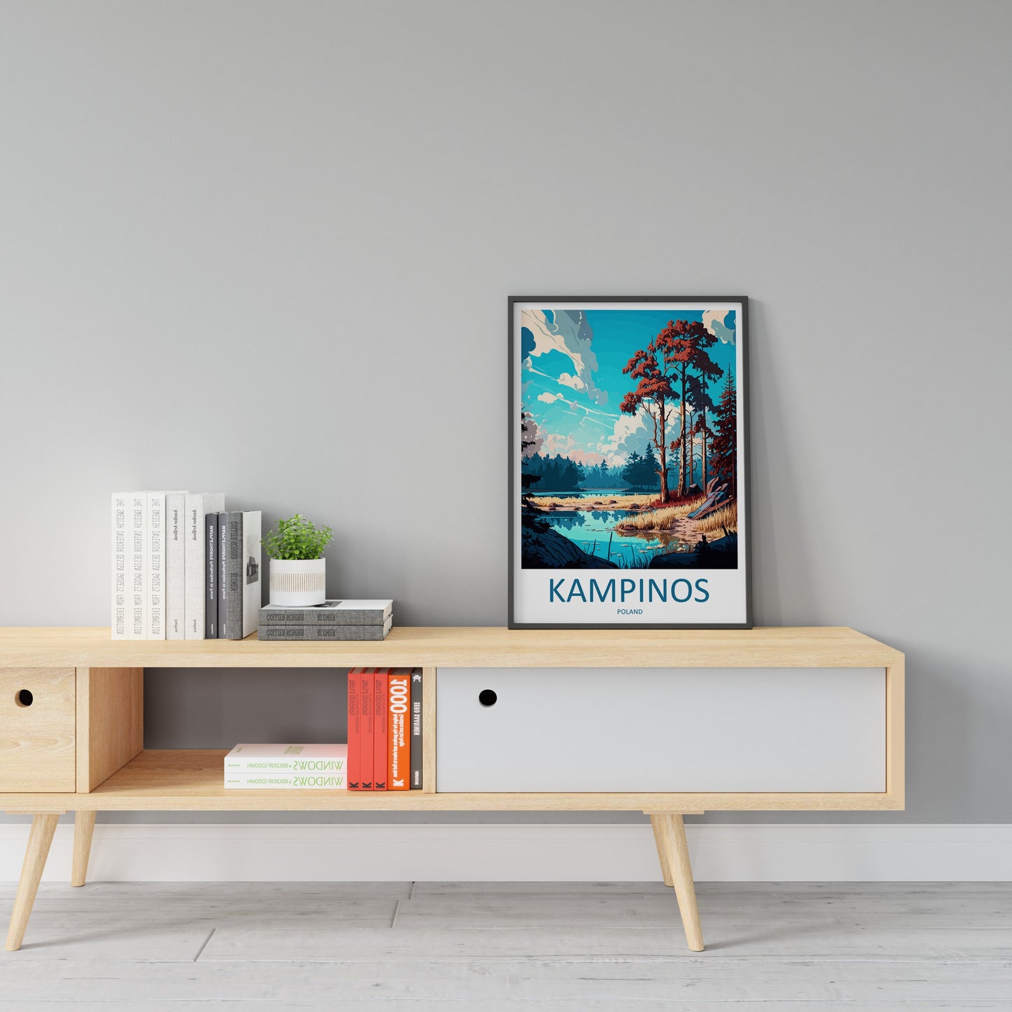 Kampinos Travel Print Wall Art Kampinos Wall Hanging Home Décor Kampinos Gift Art Lovers Poland Art Lover Gift Kampinos Travel Art