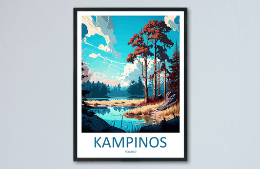 Kampinos Travel Print Wall Art Kampinos Wall Hanging Home Décor Kampinos Gift Art Lovers Poland Art Lover Gift Kampinos Travel Art
