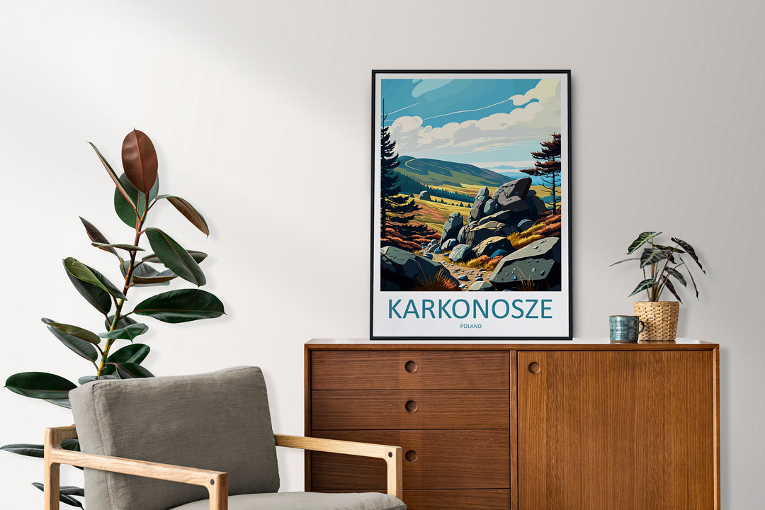Karkonosze Travel Print Wall Art Karkonosze Wall Hanging Home Décor Karkonosze Gift Art Lovers Poland Art Lover Gift Karkonosze Travel Art