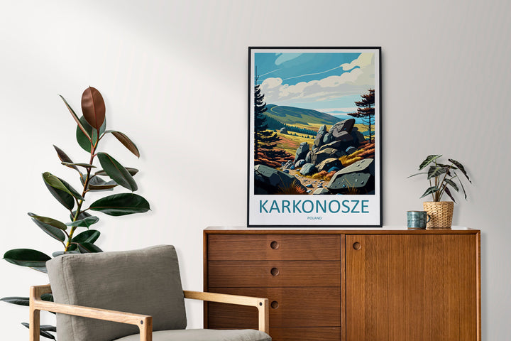 Karkonosze Travel Print Wall Art Karkonosze Wall Hanging Home Décor Karkonosze Gift Art Lovers Poland Art Lover Gift Karkonosze Travel Art