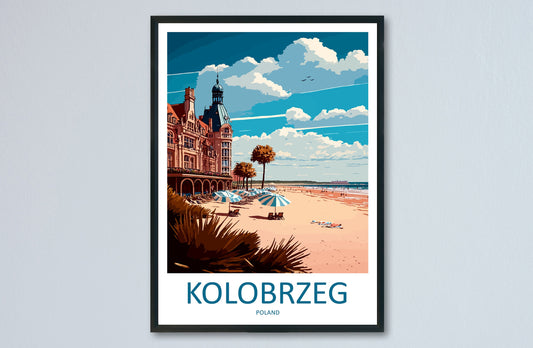 Kolobrzeg Travel Print Wall Art Kolobrzeg Wall Hanging Home Décor Kolobrzeg Gift Art Lovers Poland Art Lover Gift Kolobrzeg Travel Wall Art
