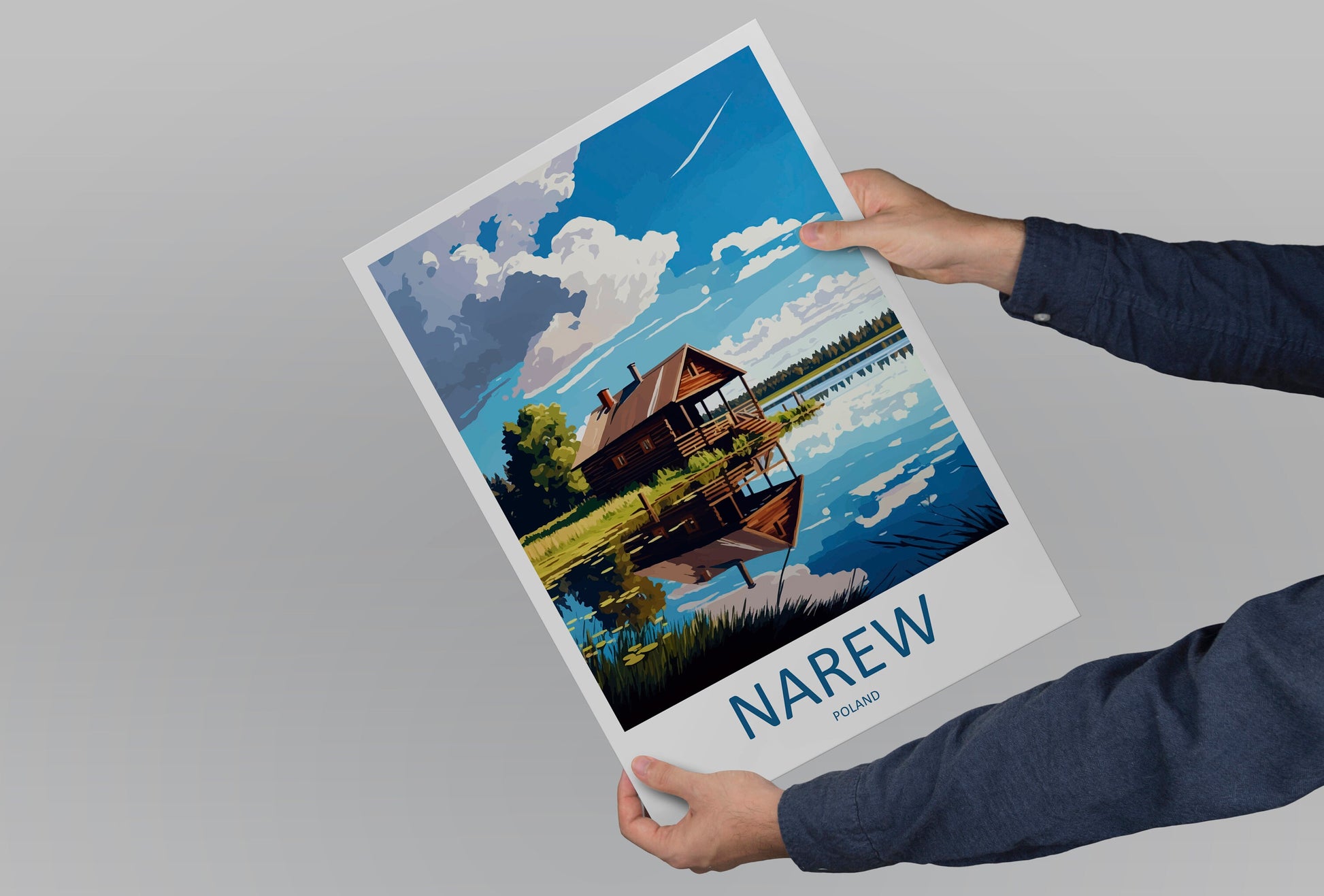Narew Travel Print Wall Art Narew Wall Hanging Home Décor Narew Gift Art Lovers Poland Art Lover Gift Narew Travel Wall Art