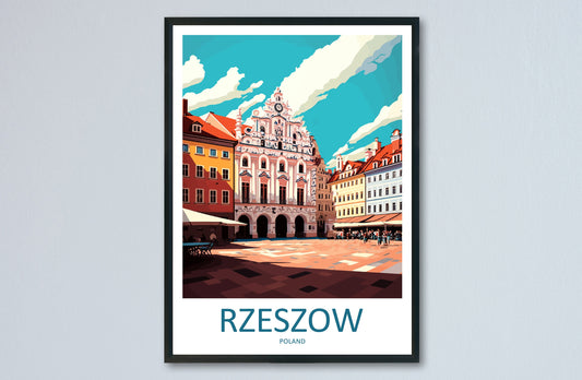 Rzeszów Travel Print Wall Art Rzeszów Wall Hanging Home Décor Rzeszów Gift Art Lovers Poland Art Lover Gift Rzeszów Travel Wall Art