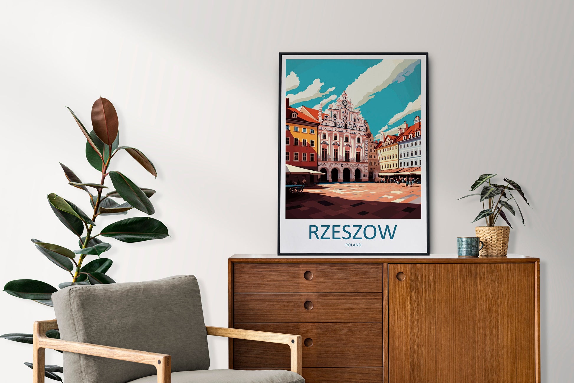 Rzeszów Travel Print Wall Art Rzeszów Wall Hanging Home Décor Rzeszów Gift Art Lovers Poland Art Lover Gift Rzeszów Travel Wall Art