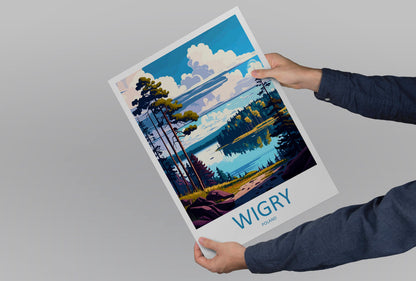 Wigry Travel Print Wall Art Wigry Wall Hanging Home Décor Wigry Gift Art Lovers Poland Art Lover Gift Wigry Travel Wall Art