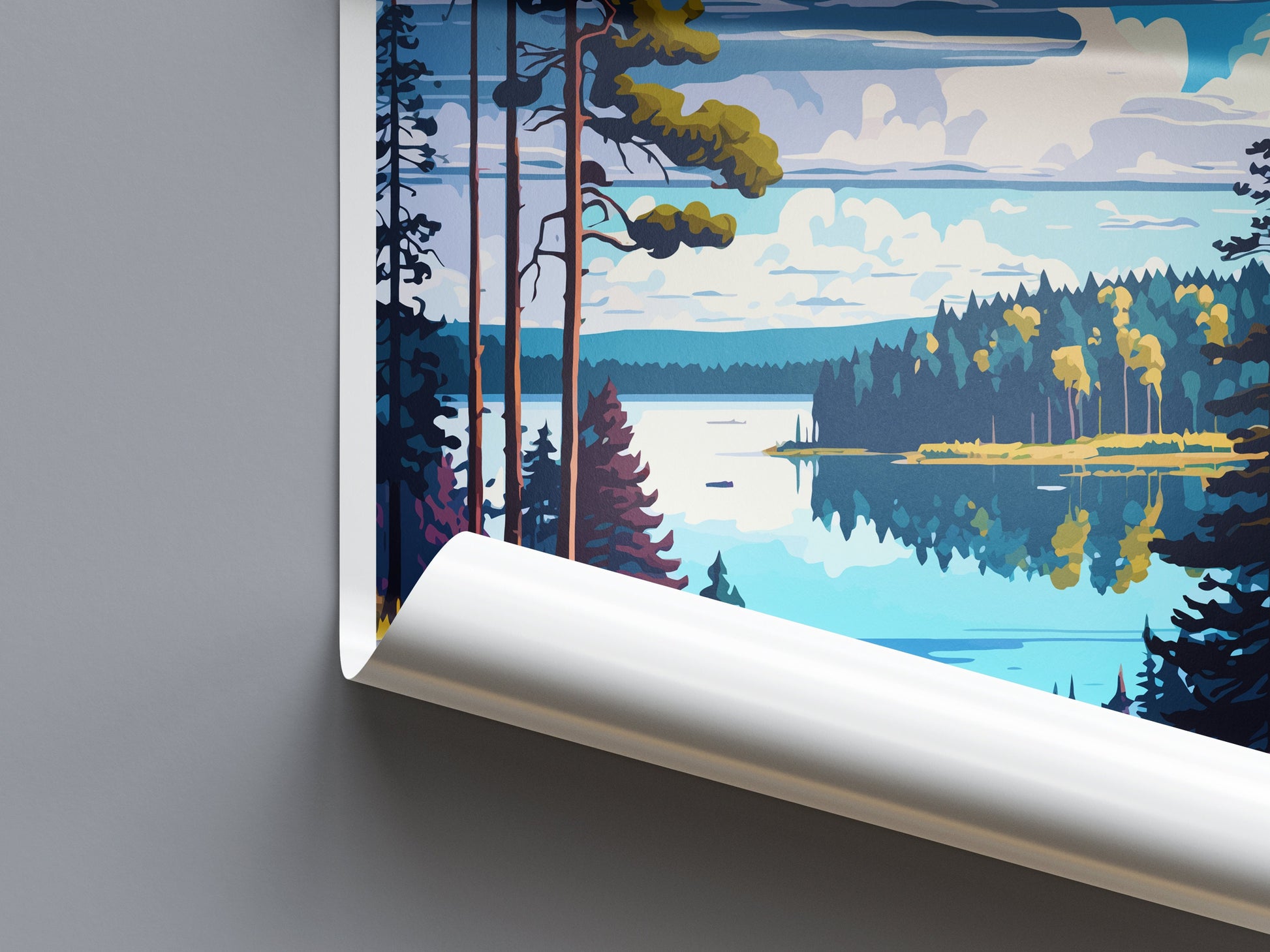 Wigry Travel Print Wall Art Wigry Wall Hanging Home Décor Wigry Gift Art Lovers Poland Art Lover Gift Wigry Travel Wall Art