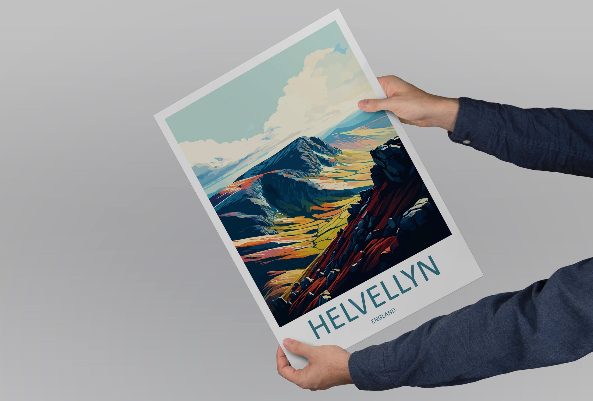 Helvellyn Travel Print Wall Art Helvellyn Wall Hanging Home Décor Helvellyn Gift Art Lovers England Art Lover Gift Helvellyn Travel Gift