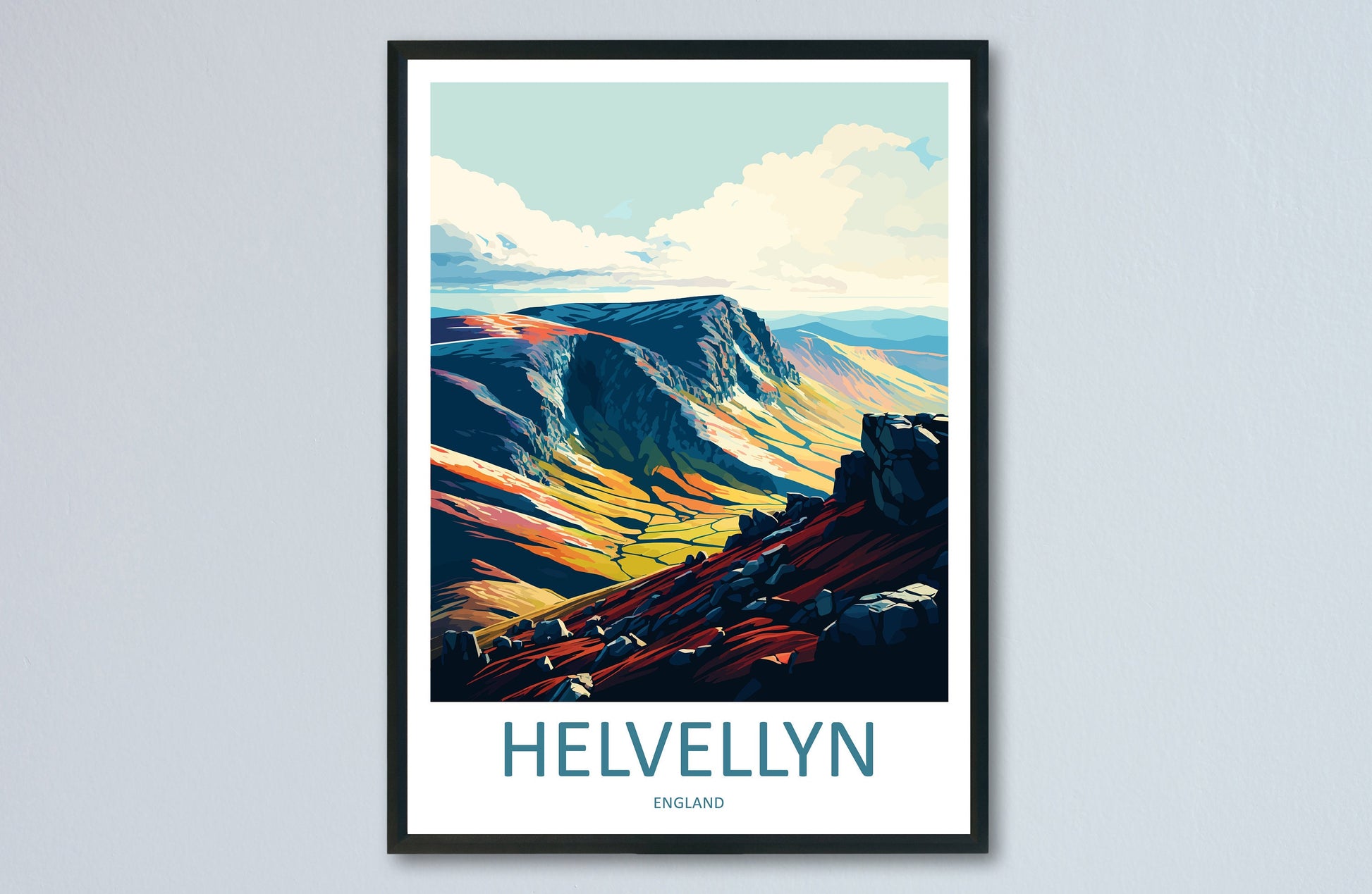 Helvellyn Travel Print Wall Art Helvellyn Wall Hanging Home Décor Helvellyn Gift Art Lovers England Art Lover Gift Helvellyn Travel Gift