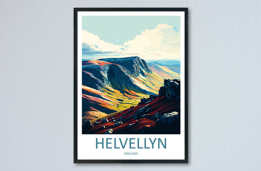 Helvellyn Travel Print Wall Art Helvellyn Wall Hanging Home Décor Helvellyn Gift Art Lovers England Art Lover Gift Helvellyn Travel Gift