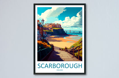 Scarborough Travel Print Wall Art Scarborough Wall Hanging Home Décor Scarborough Gift Art Lovers England Art Lover Gift Scarborough