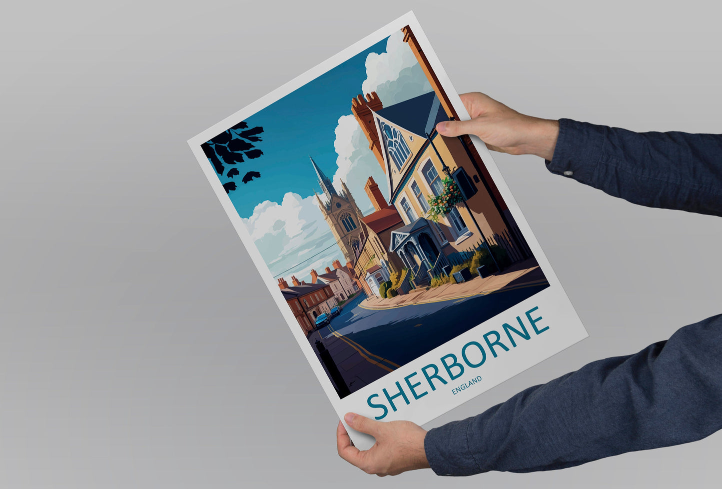Sherborne Travel Print Wall Art Sherborne Wall Hanging Home Décor Sherborne Gift Art Lovers England Art Lover Gift Sherborne Travel Gift