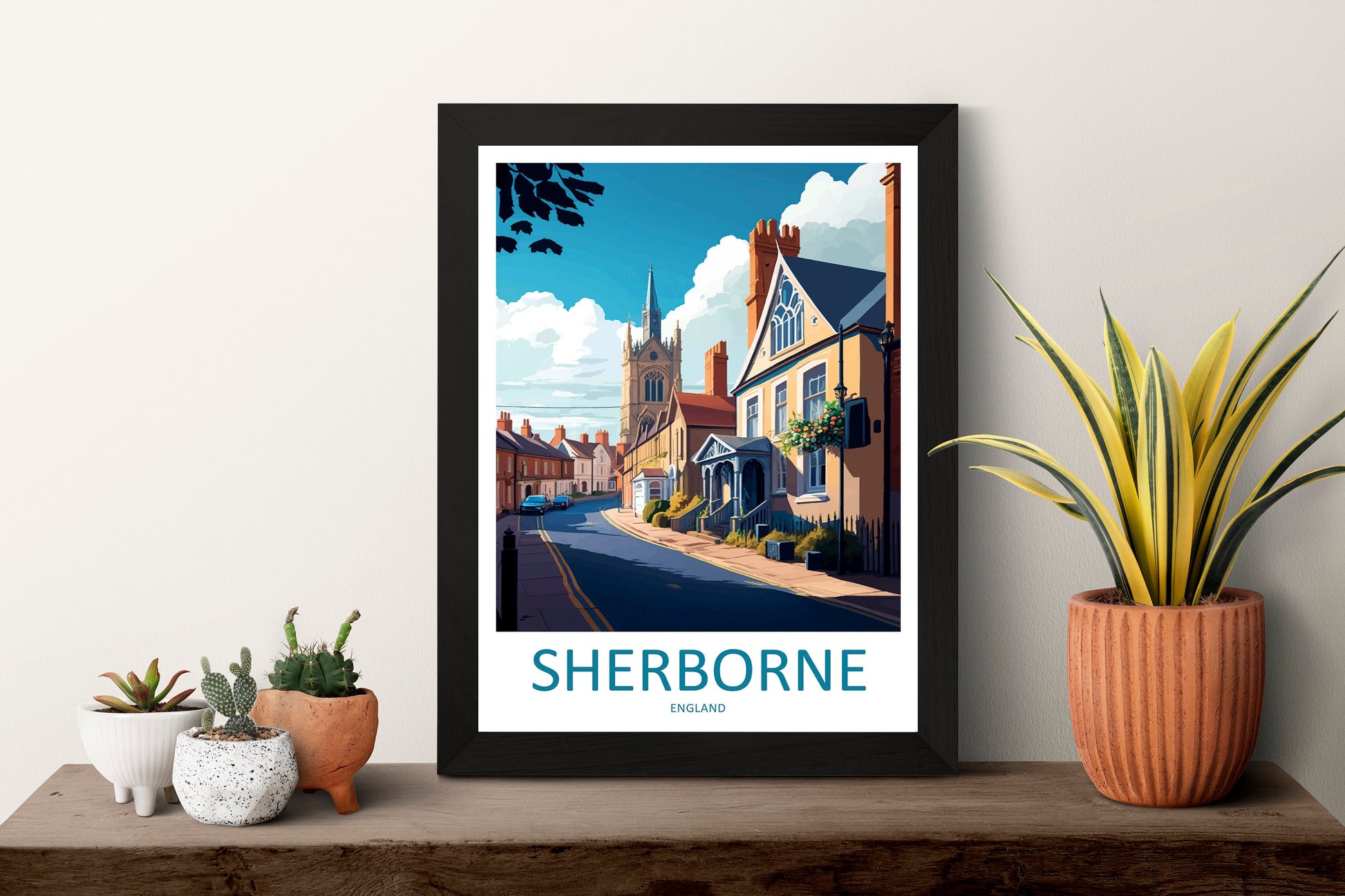 Sherborne Travel Print Wall Art Sherborne Wall Hanging Home Décor Sherborne Gift Art Lovers England Art Lover Gift Sherborne Travel Gift