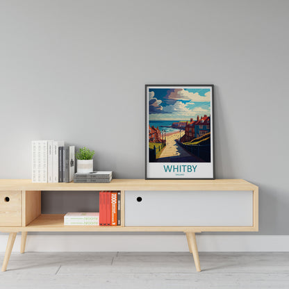 Whitby Travel Print Wall Art Whitby Wall Hanging Home Décor Whitby Gift Art Lovers England Art Lover Gift Whitby Travel Gift