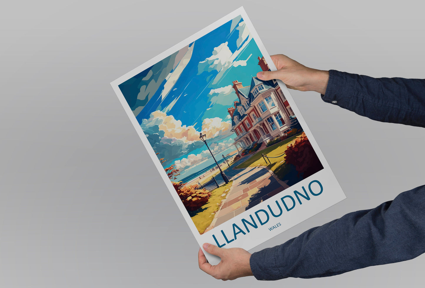 Llandudno Travel Print Wall Art Llandudno Wall Hanging Home Décor Llandudno Gift Art Lovers Welsh Art Lover Gift Llandudno Travel Decor