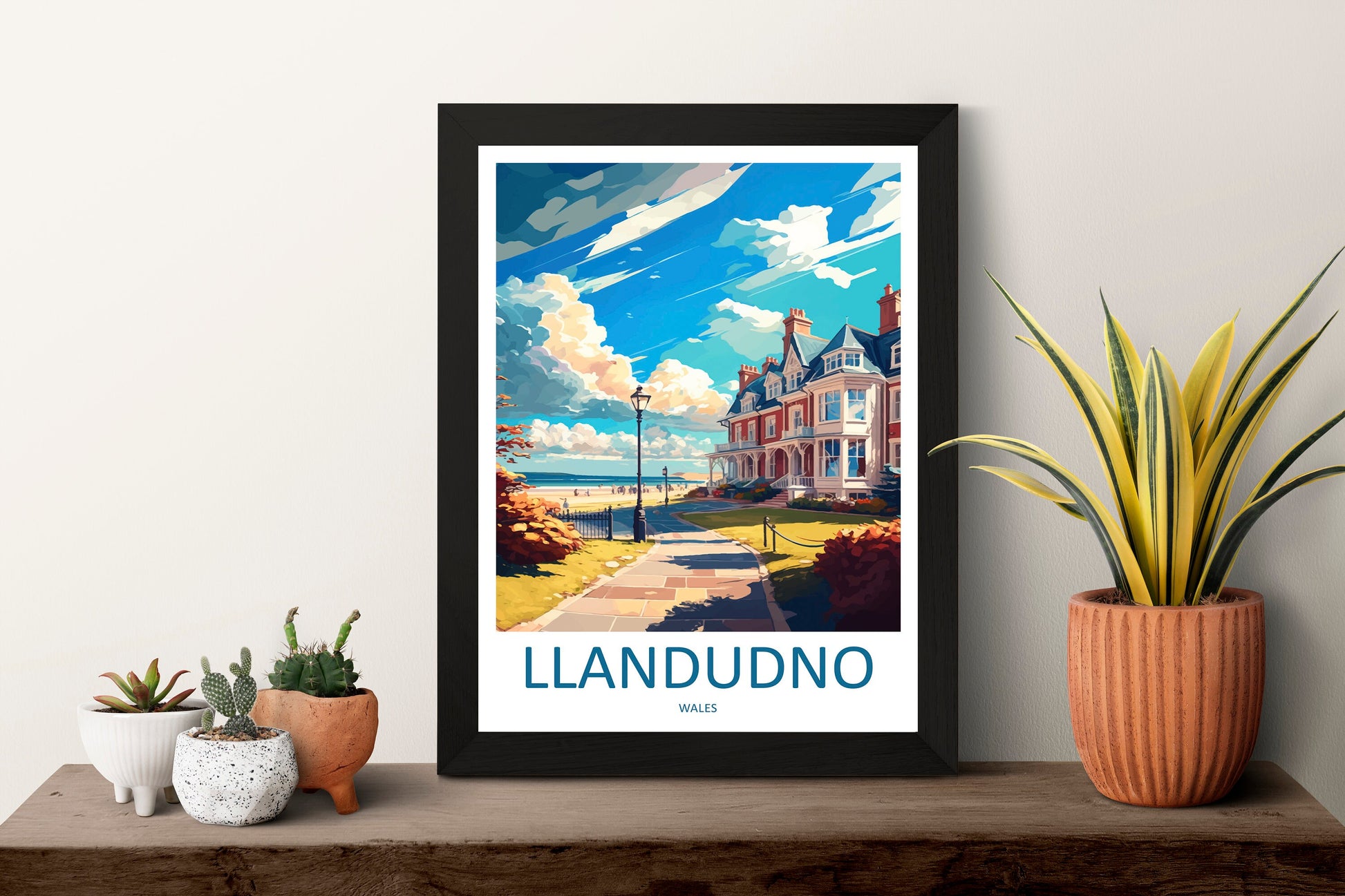 Llandudno Travel Print Wall Art Llandudno Wall Hanging Home Décor Llandudno Gift Art Lovers Welsh Art Lover Gift Llandudno Travel Decor