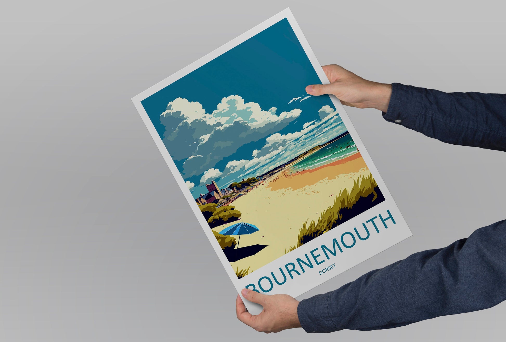 Bournemouth Travel Print Wall Art Bournemouth Wall Hanging Home Décor Bournemouth Gift Art Lovers England Art Lover Gift Bournemouth Beach