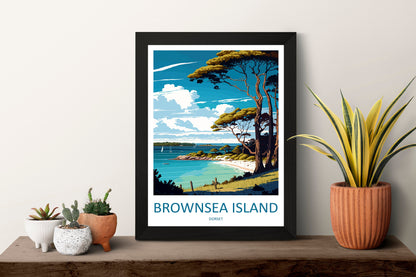 Brownsea Island Travel Print Wall Art Brownsea Island Wall Hanging Home Décor Brownsea Island Gift Art Lovers England Art Lover Gift