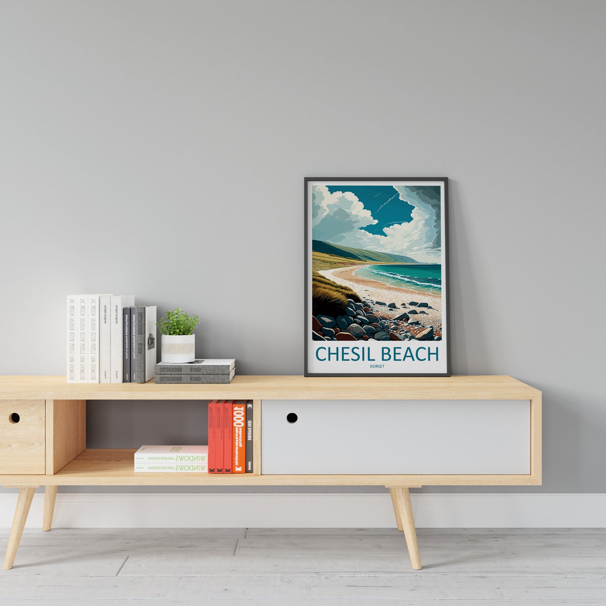 Chesil Beach Travel Print Wall Art Chesil Beach Wall Hanging Home Décor Chesil Beach Gift Art Lovers England Art Lover Gift Chesil Beach