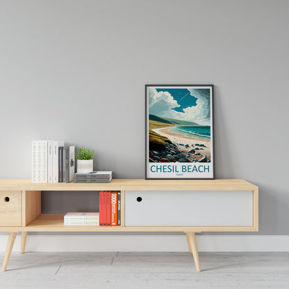 Chesil Beach Travel Print Wall Art Chesil Beach Wall Hanging Home Décor Chesil Beach Gift Art Lovers England Art Lover Gift Chesil Beach