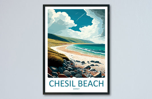 Chesil Beach Travel Print Wall Art Chesil Beach Wall Hanging Home Décor Chesil Beach Gift Art Lovers England Art Lover Gift Chesil Beach