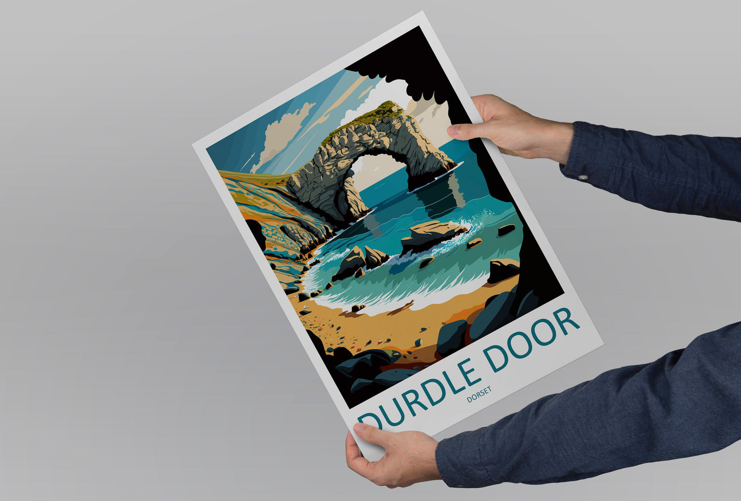 Durdle Door Travel Print Wall Art Durdle Door Wall Hanging Home Décor Durdle Door Gift Art Lovers England Art Lover Gift Durdle Door Artwork